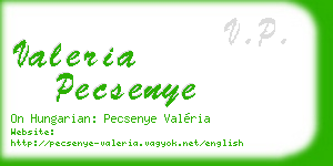 valeria pecsenye business card